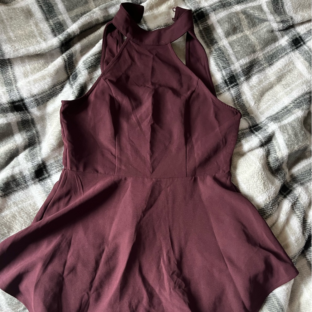 TOBI Burgundy Sleeveless Dress